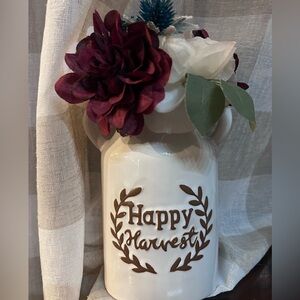 Ashland Ceramic Happy Harvest Pitcher Vase Flowers